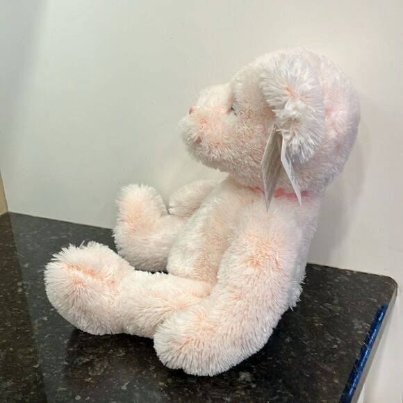 Russ Teddy Bear Pink Blush Plush I love mom Heart  16” Soft Shaggy Fur - Picture 4 of 12